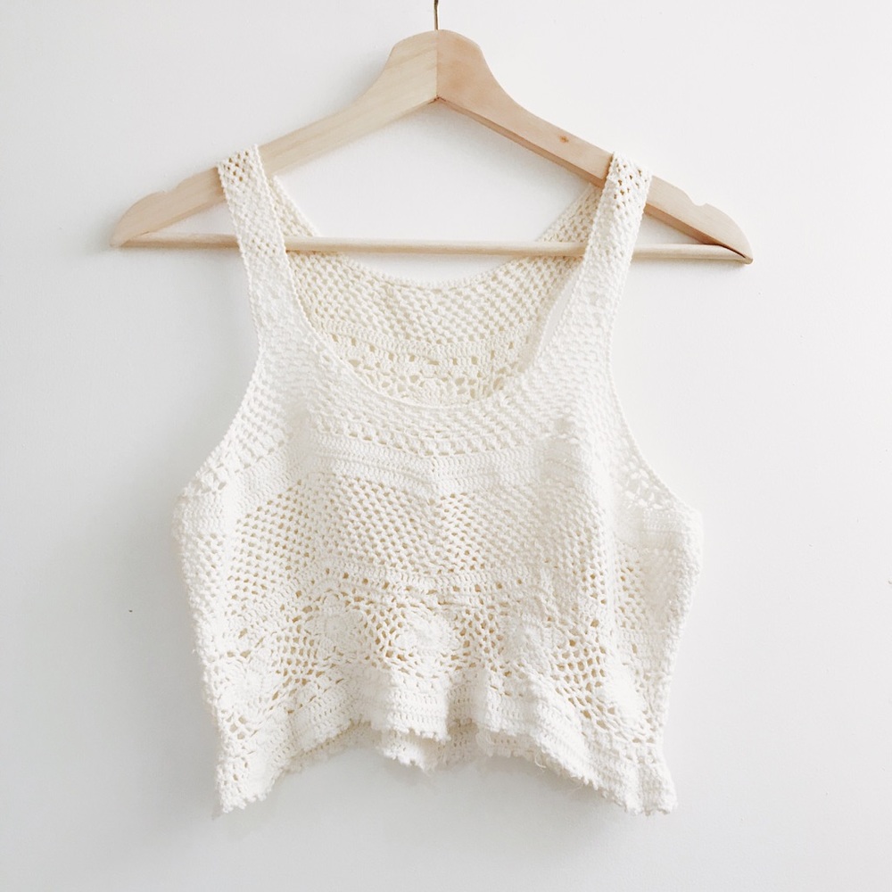 Vintage Crochet Boho Knit Tank